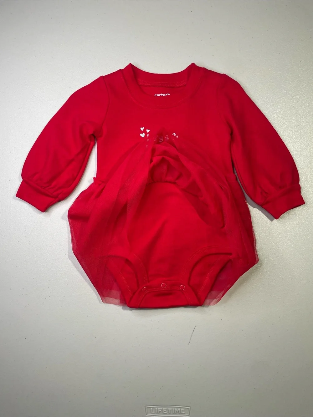 NWOT Carter's 12 Month Red 'Hugs & Kisses' Tulle Dress